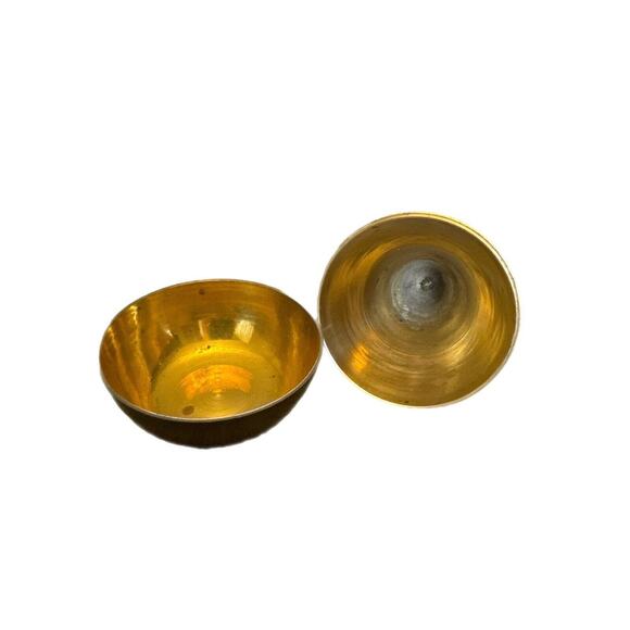 Vintage Brass Pear Shape Trinket Dish Tray 4.75” Tarnished Patina Boho Decor SEE - Picture 2 of 5